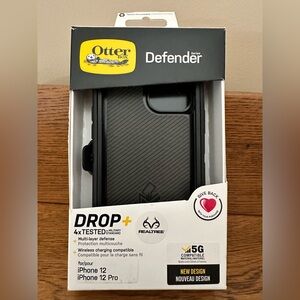 OtterBox Camouflage Defender Series Realtree Black Case iPhone 12 or 12 Pro